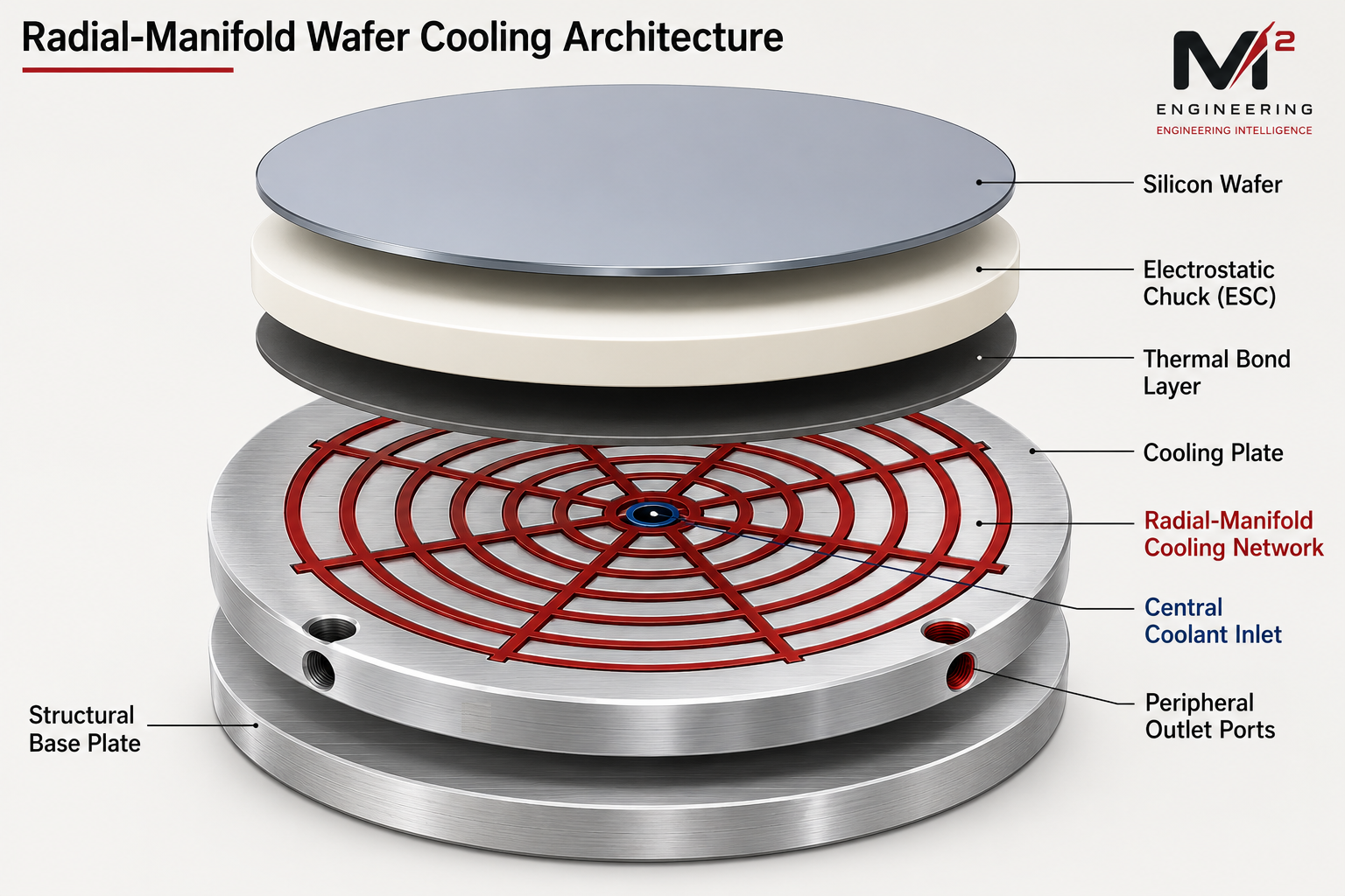 Figure 1. Radial-Manifold Wafer Cooling Architecture