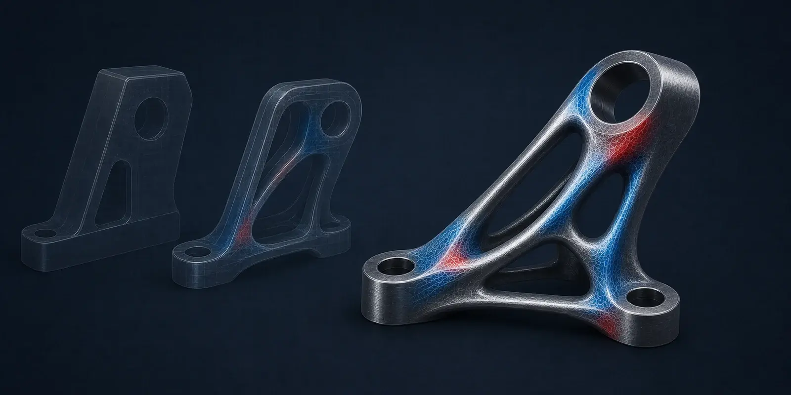 Geometry evolution resolving into a topology-optimized component