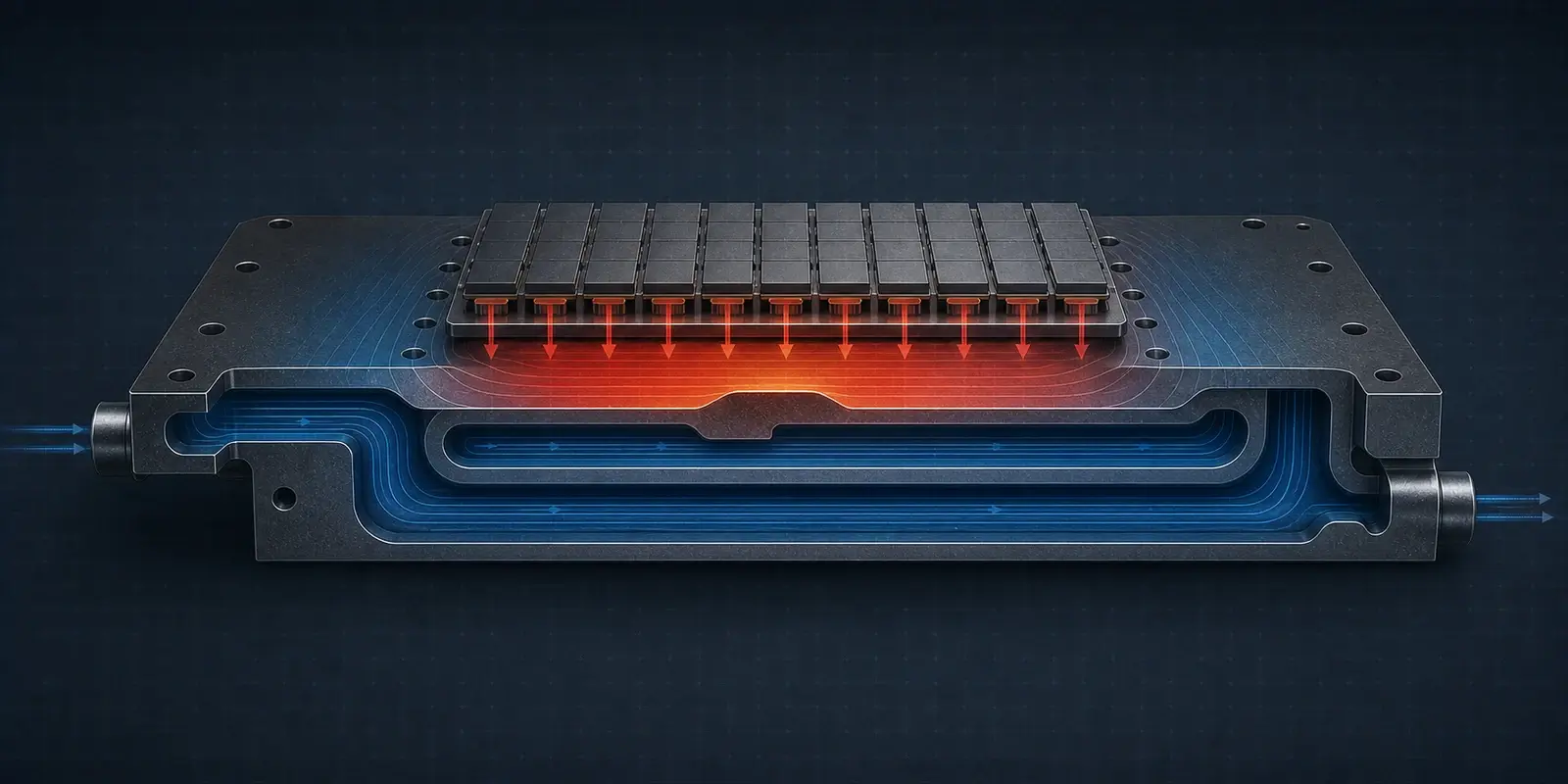 High-heat-flux electronics cooling through a precision cold plate